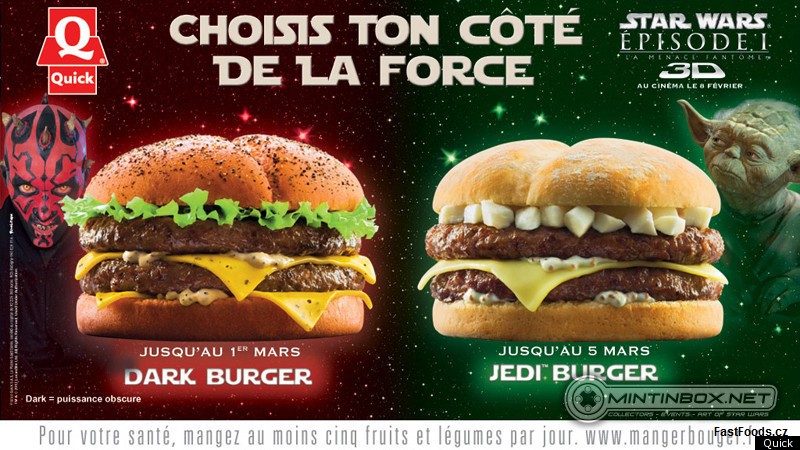 Quick Burger - Darth Vader, Dark Vador, Jedi Burger